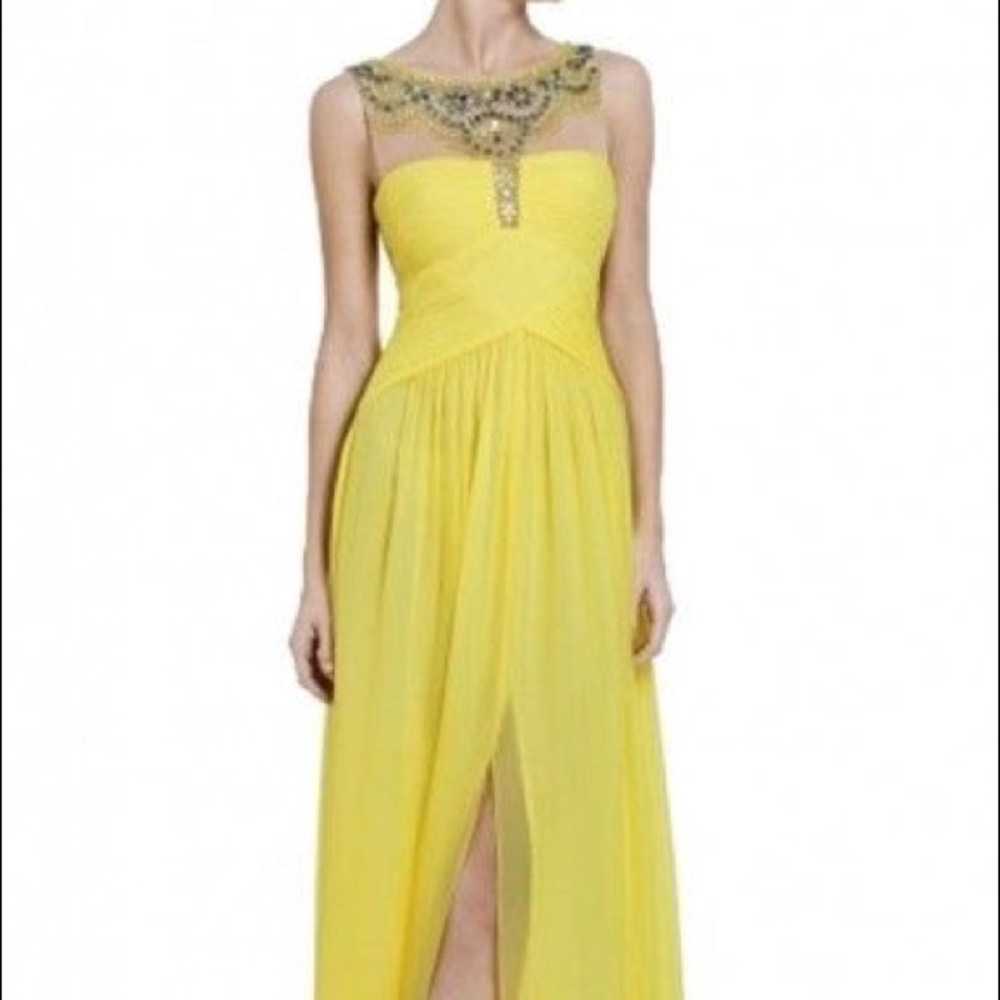 Yellow BCBG Harlo Gown